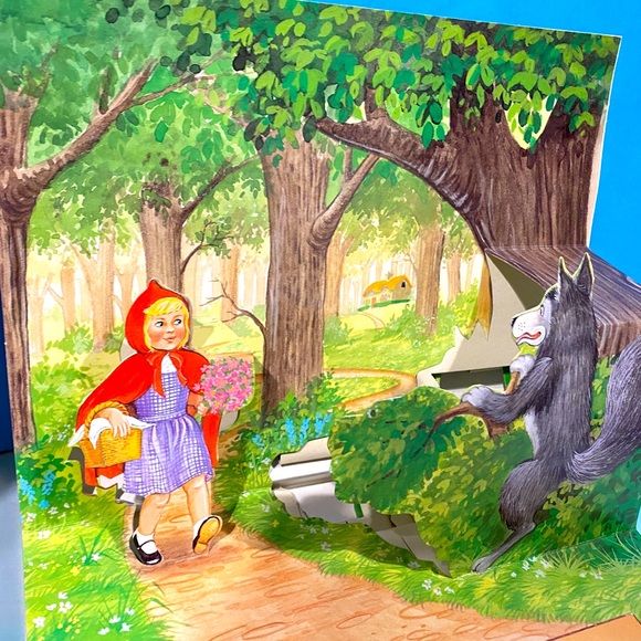 LITTLE RED RIDIND HOOD VTG 1999 PoP-UP HARDCOVER BOOK BY GRANDREAMS LIMITED - Picture 7 of 15